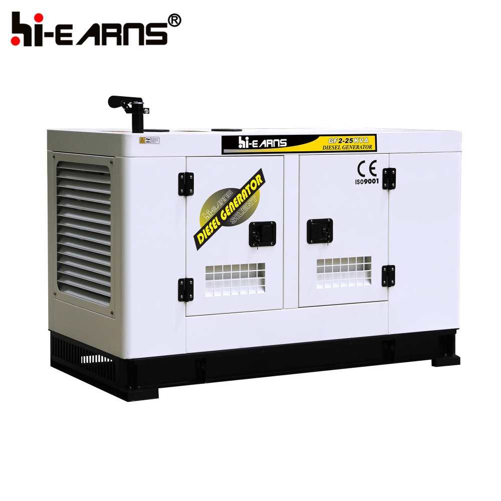 20KW 25KVA white four protection panel three phase silent diesel generator