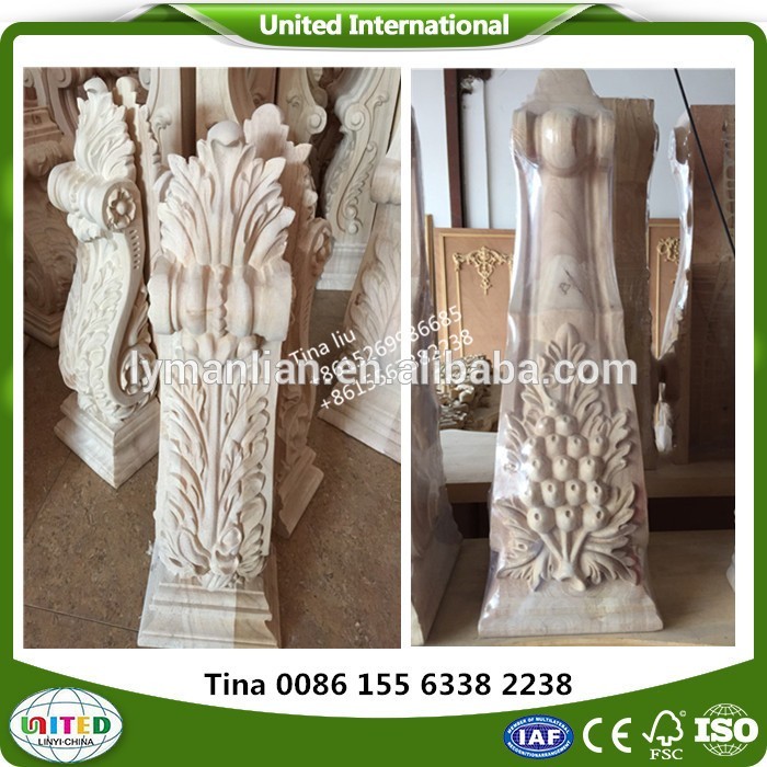 Rosettes onlay Architectural decoration design wooden applique