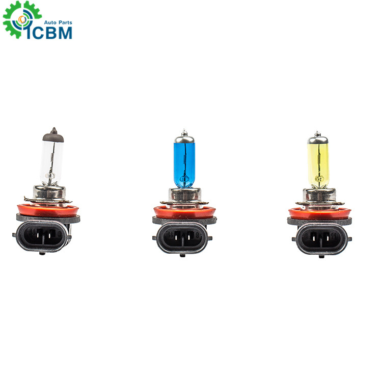 Factory supplier auto headlight bulbs autolamp H11 Auto Halogen Bulb H11 12v100w 2000lm yellow auto head light bulbs