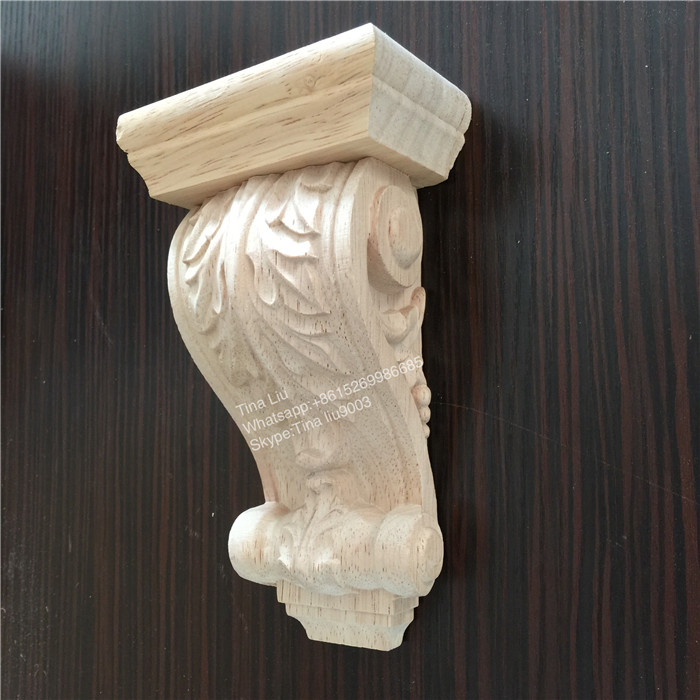 hand Carved wood corbel