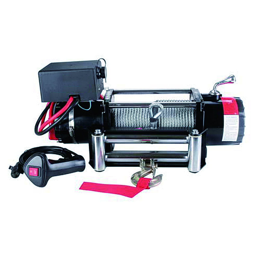 6000lbs 12v electric remote control car winch with wire rope