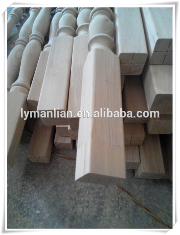 oak wooden stair rod railing/roman outdoor railing/wood fence railings