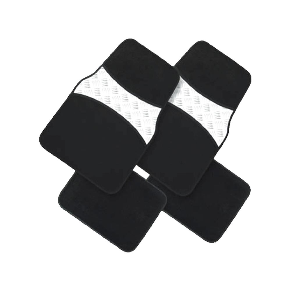 4PCS Universal Car Floor Mats Carpet Floor Mats With Aluminum Pad