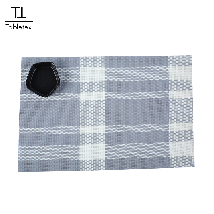 Tabletex eco-friendly cheap heat insulation washable wipe clean plaid placemat