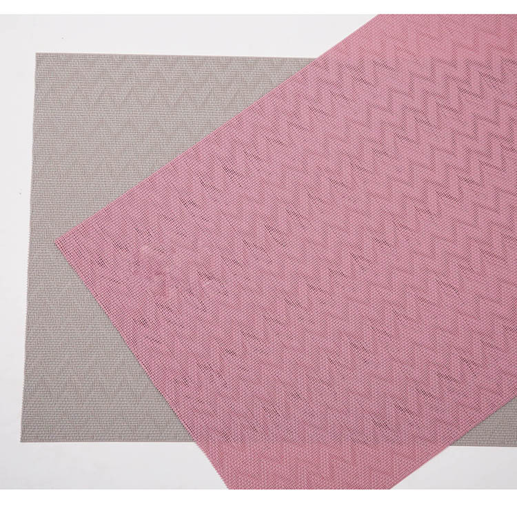 Stock Wholesale PVC Jacquard Dining Placemats Anti Slip Woven Decorative Placemats Washable Kitchen Table mats