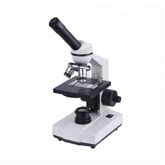 Monocular microscope with triple nosepiece plain stage with slide clips ww-XSP-102