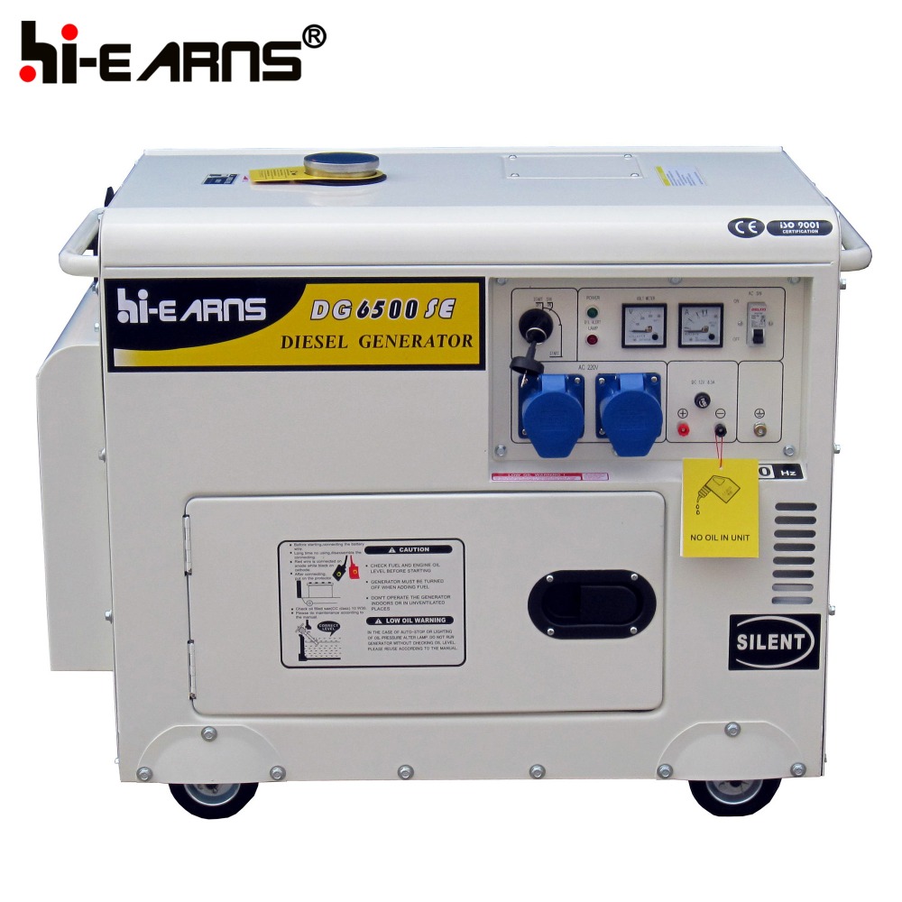 5KVA single phase portable silent electric air cooled diesel generator