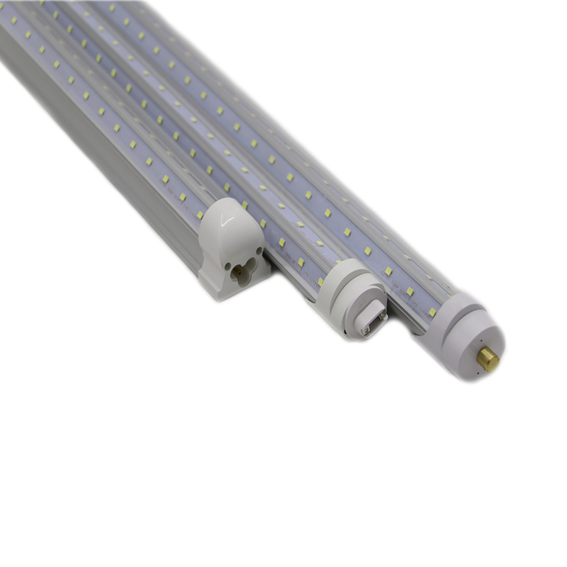 DLC CE ROHS listed high brightness Double side R17D double row led tube light 8ft