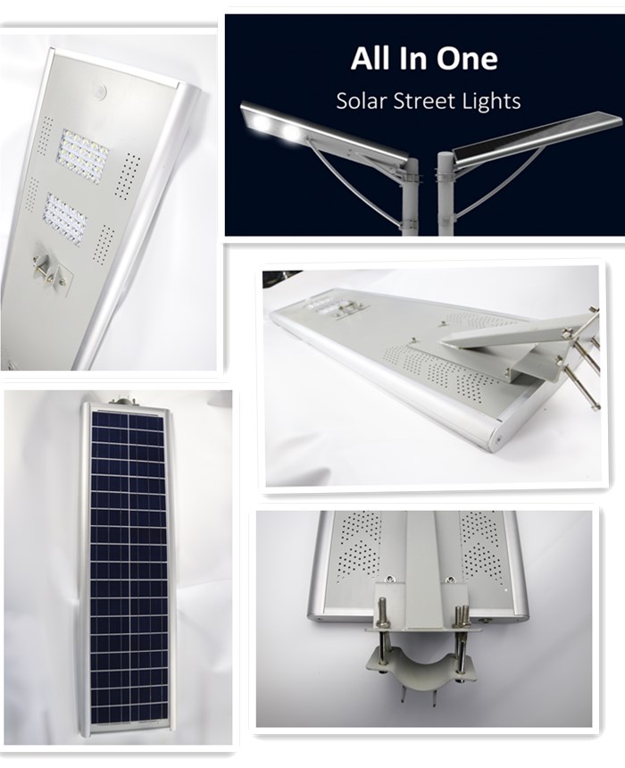 50W 60W Led Street Parking Lot Pole Light Led Solar Street Light With Outdoor photocell