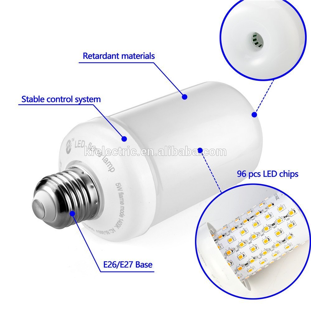 Flame Bulb, E26/ E27 LED Flame Effect Fire Light Bulbs for Decoration Lighting on Christmas Halloween Holiday Party