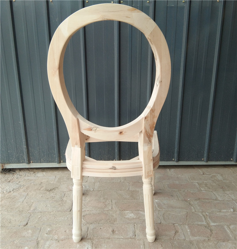 unfinished wood chair frame round back side chair