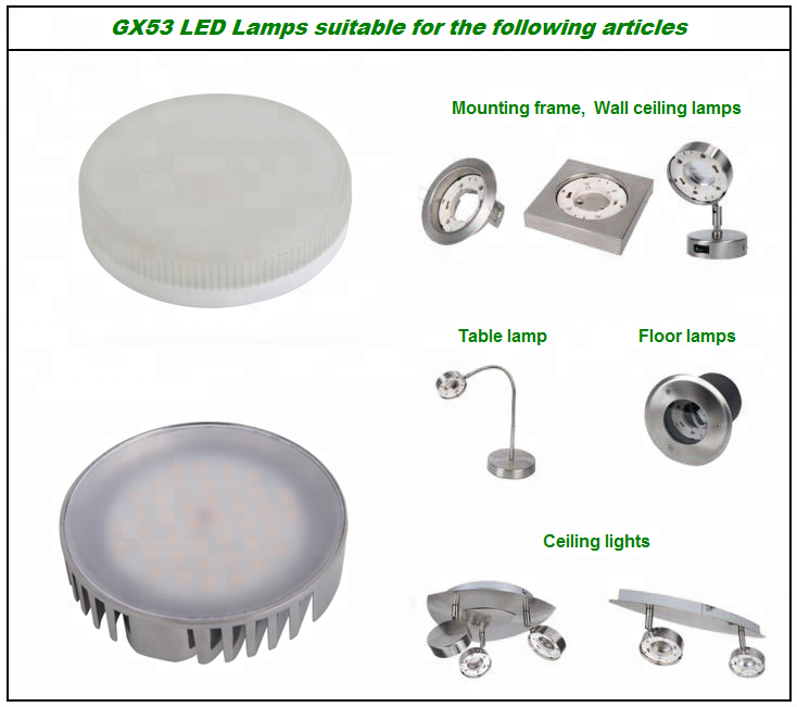 Hot Selling CE RoHS 120 Degree 220-240V 8W GX53 LED Downlight Ra>80