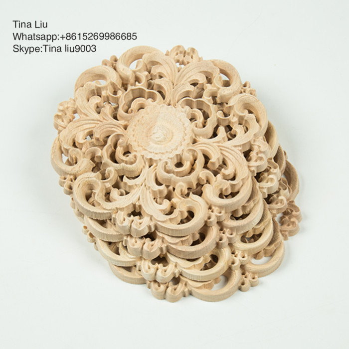 Decorative wood rosettes for furniture