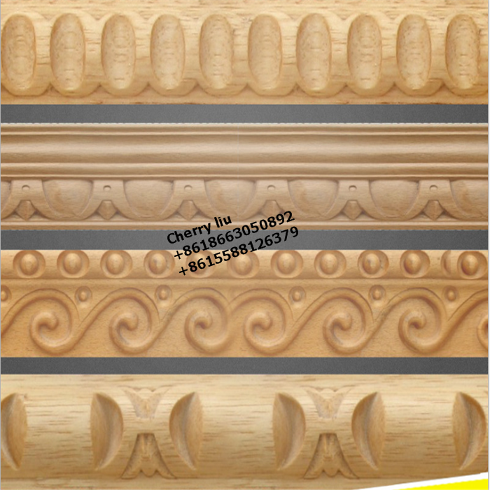 decorative solid beech rope design moulding for furniture cabinets
