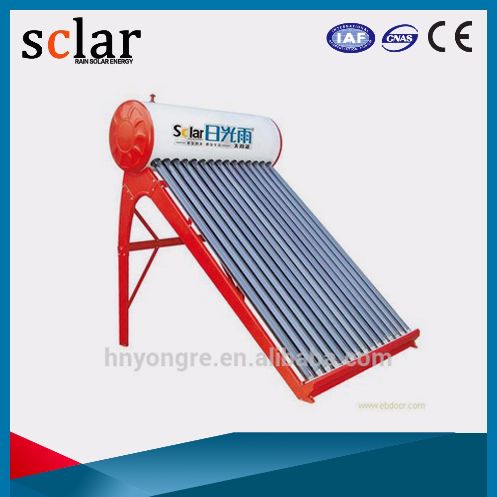 Bearing three target vacuum tubes solar system unpressurized compact solar water heater