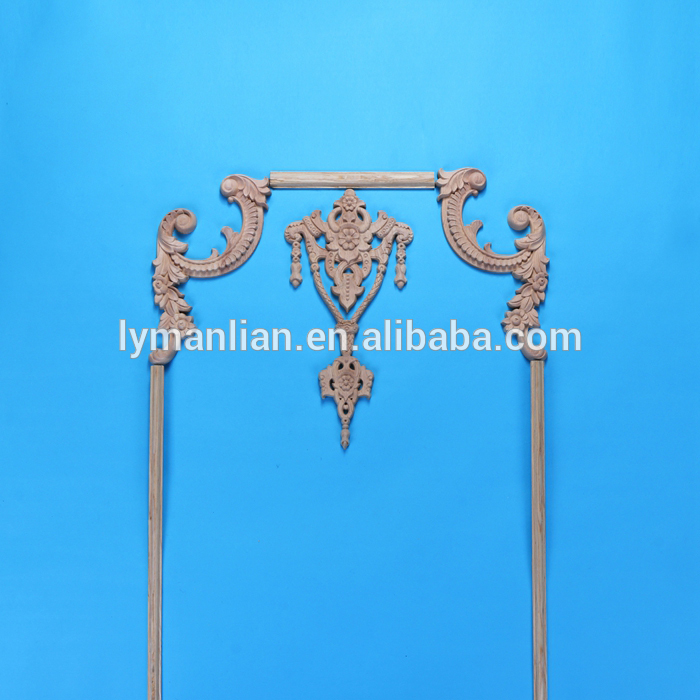 Decorative Furniture Appliques Antique Panel Moulding Corner Onlays