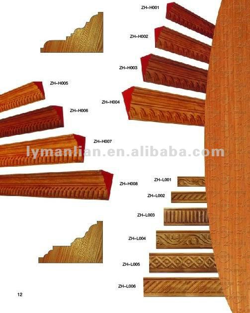 inlay design wooden mouldings for building