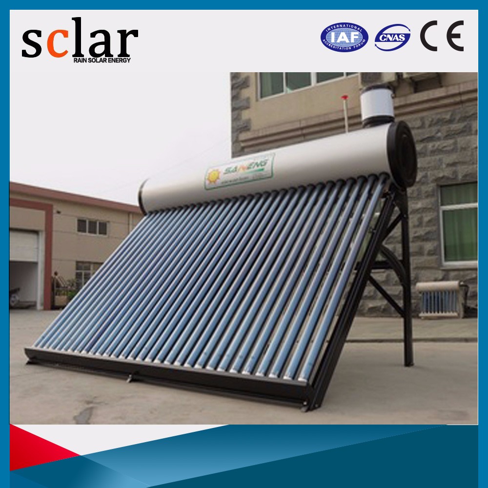 China factory OEM SUS304 200L solar energy water heater with vacuum tube, assistant tank