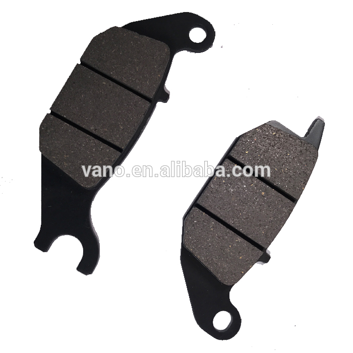 scooter front disc brake pad with shims