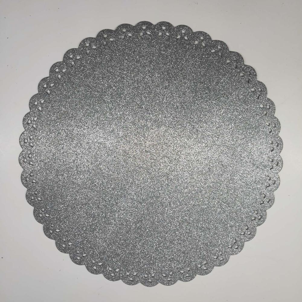 Tabletex wholesale cheap dining restaurant Glitter EVA Foam Christmas shining irregular Placemats and coasters