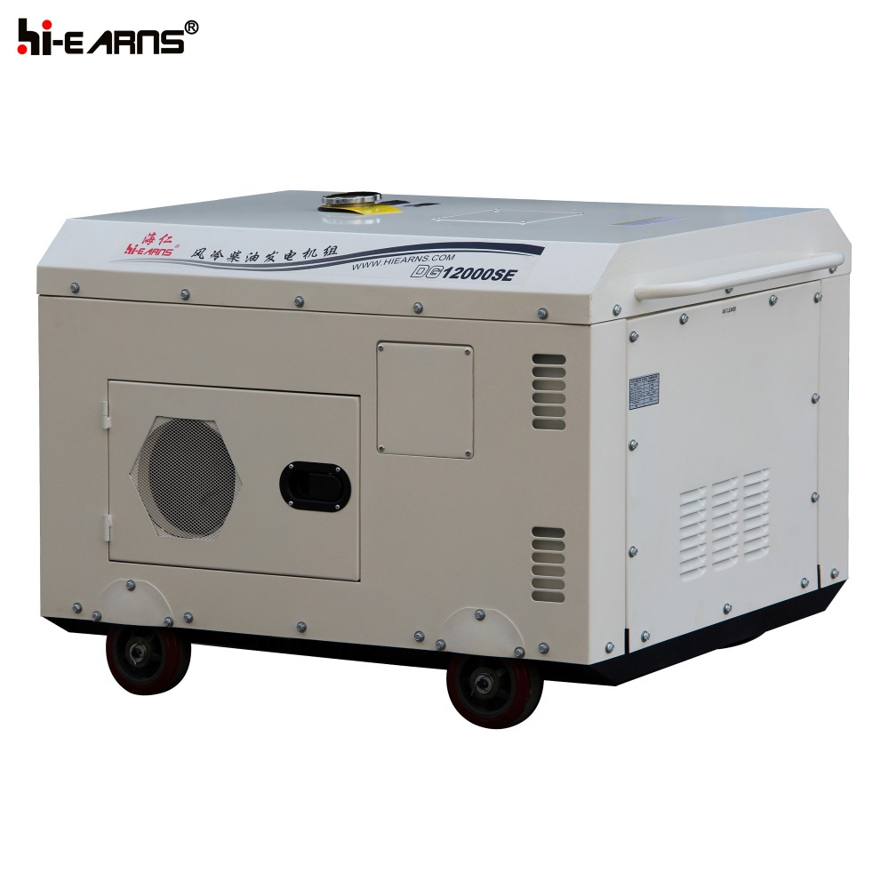 10KVA DC circuit breaker silent white canopy diesel generator