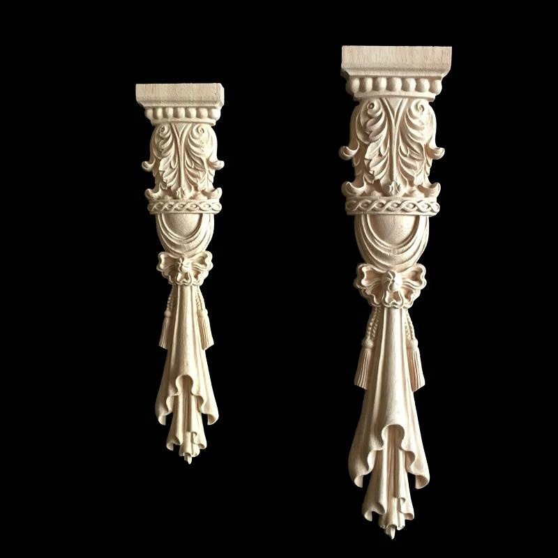 Decorative Drop Onlays Furniture Wall Applique and Onlays Wood Embellishments
