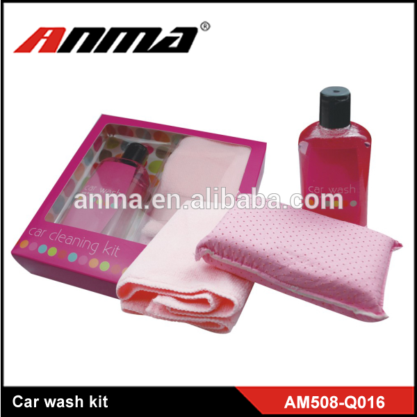 Microfibre suede cloth sponge washing car wash kit manufacture