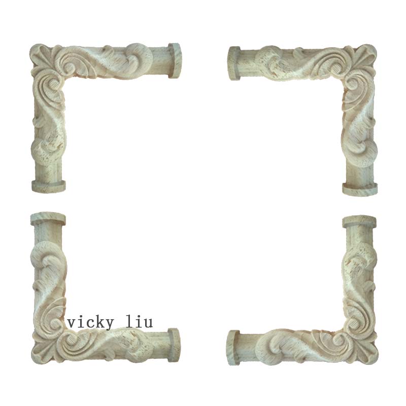 Furniture brim flower trim decorate wood carved onlays