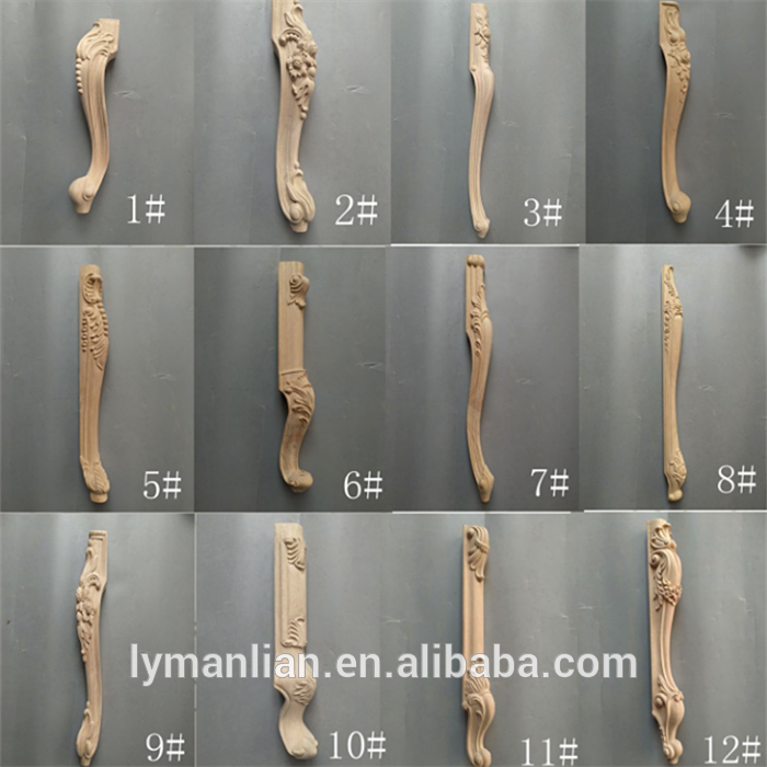 unfinished wood carved decorative furniture dining table legs carvings