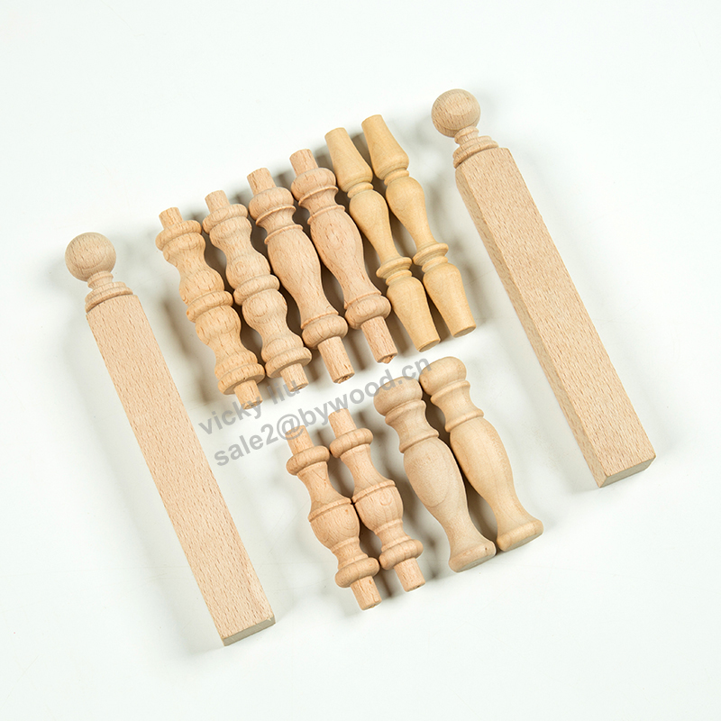 Furniture decoration wood pillar ambry fence small gourd line posts