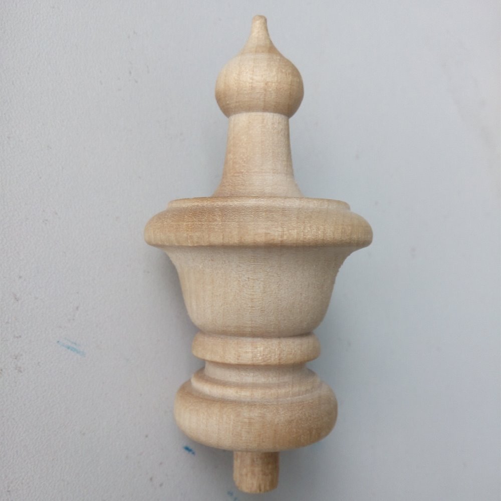 Mahogany wood finials