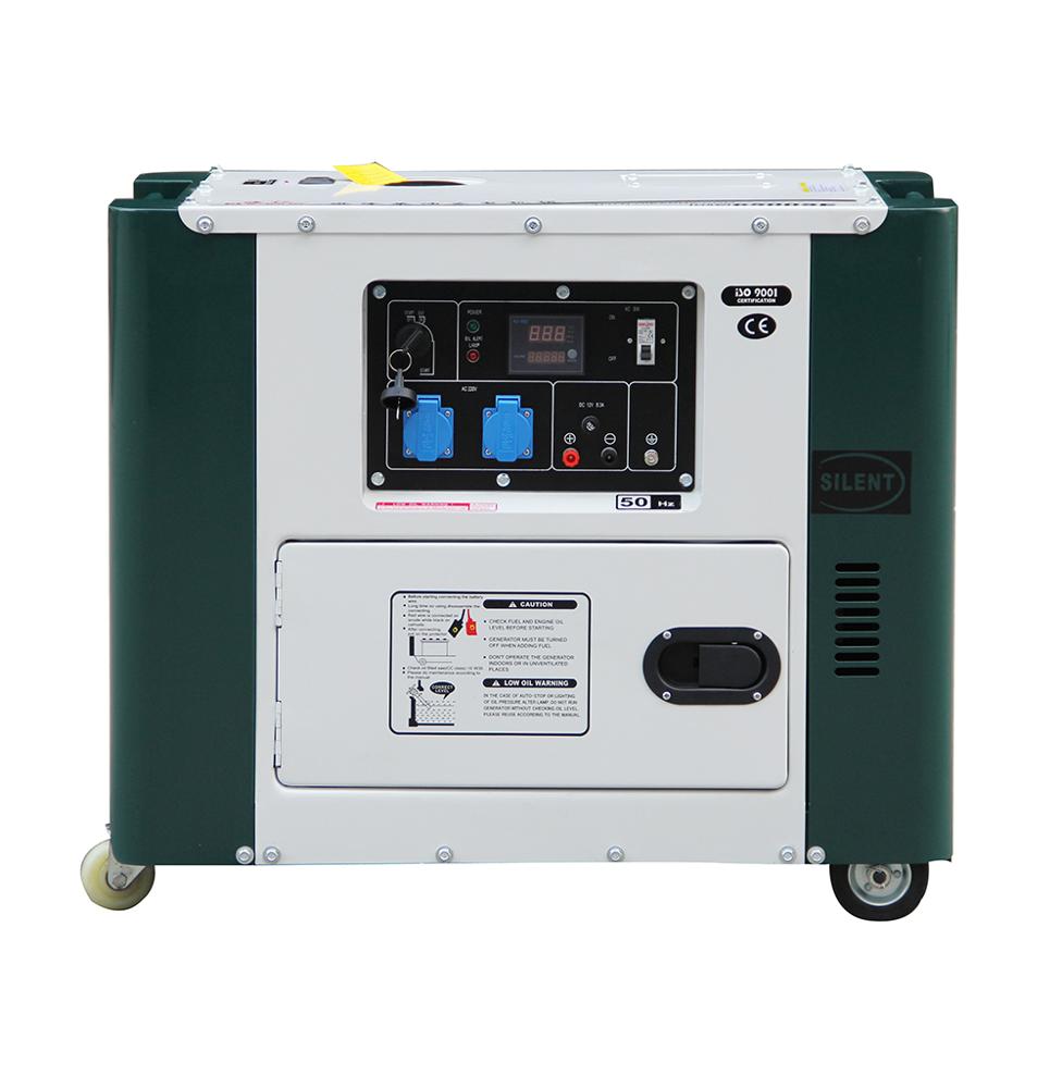 5kw single phase green and white silent generator with detachable shell