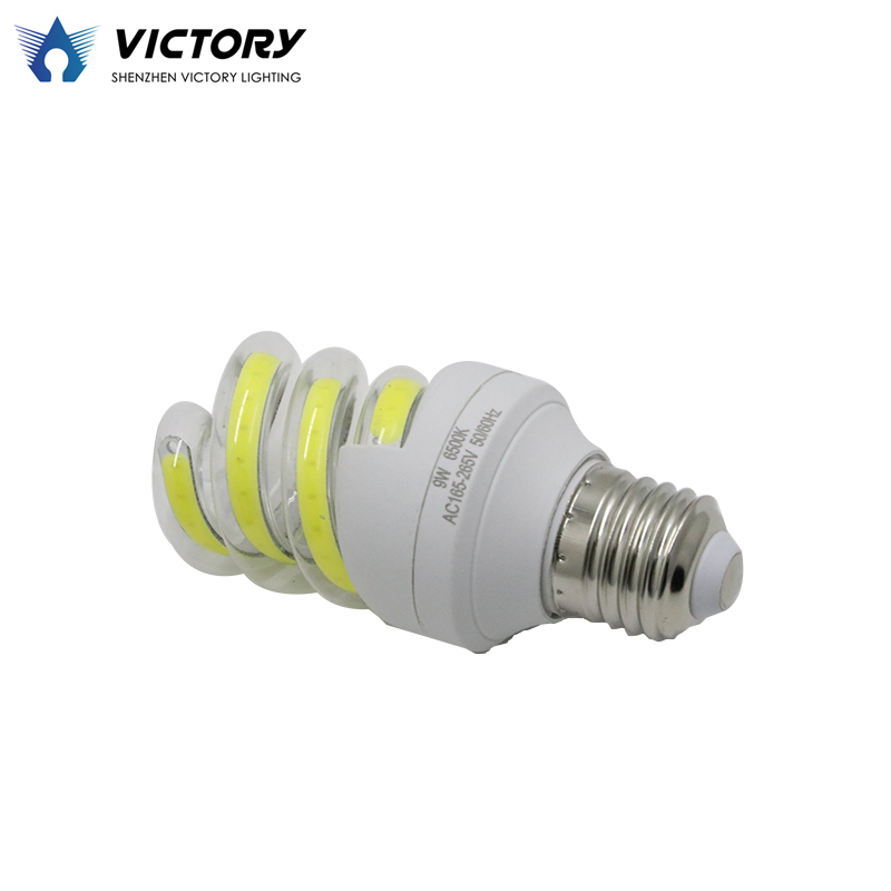 Manufacturers Energy Saving lamps COB Spiral shape bulb lighting 5W led lights bulbs with 2 years warranty