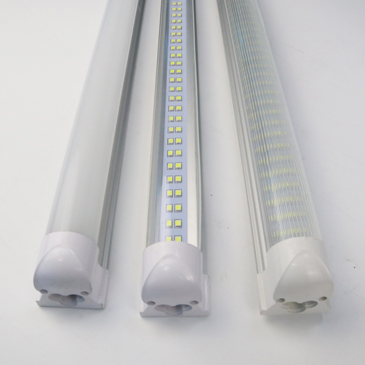 8FT Led Tube Light Clear Lens, 8 Foot Dual Row LED Fluorescent Bulbs