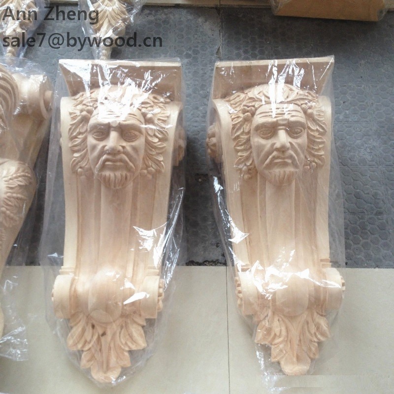 lion Wood Material corbel and Carved Technique wooden corbels handmade carvings lion column