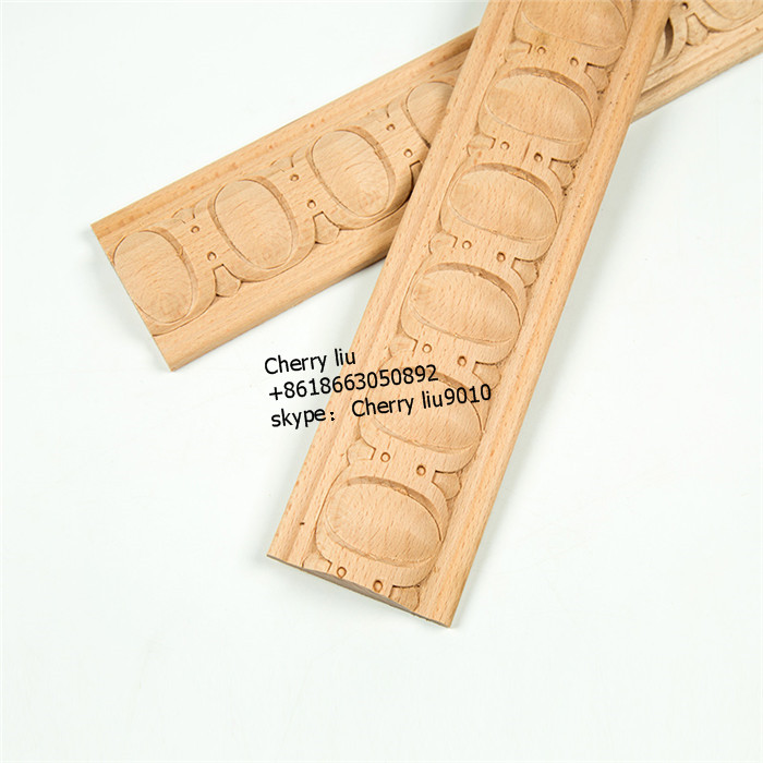 Unfinished Carved Solid Beech Wood Moulding Molding