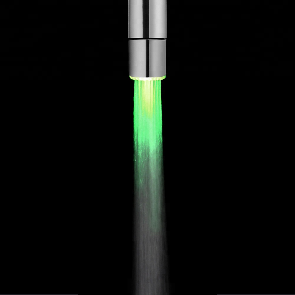 Three colors temperature controlled led faucet with contemporary style