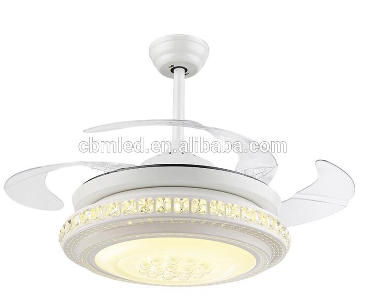 Modern style rechargeable fan light with radio,charger light with fan,novelty fan light