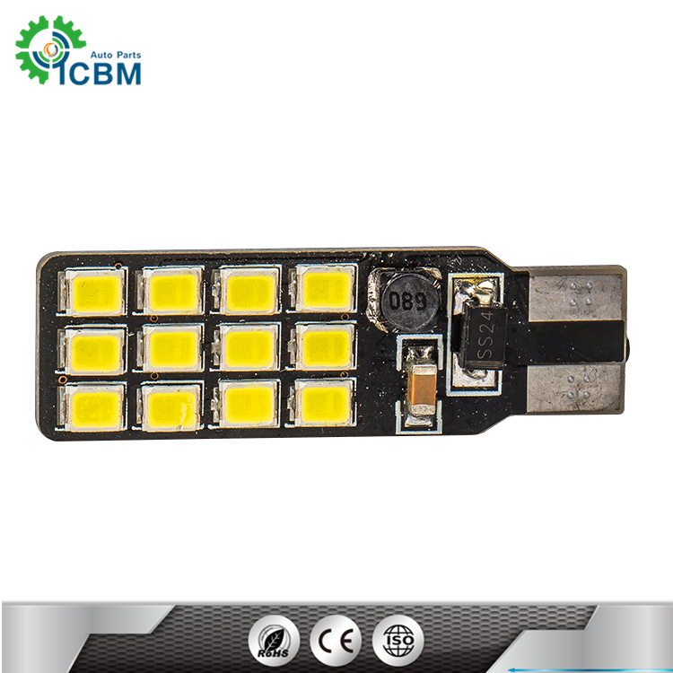 T10 CANBUS 24SMD 2835 LED 12-24V 200LM White 6000-7000K Metal base panel/parking/dome/indicator light/bulbs license plate lamp