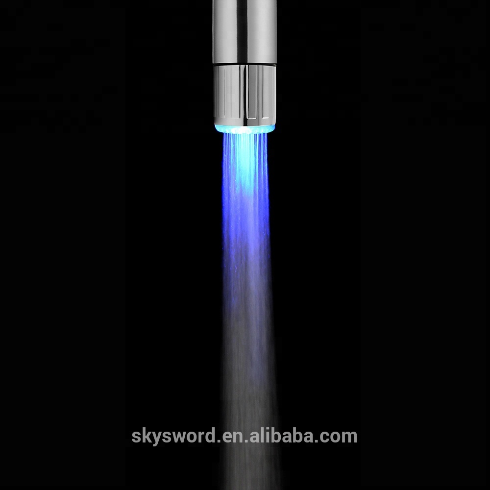 LED Bathroom Fitting LED Water Tap Faucet 7 colors change with time