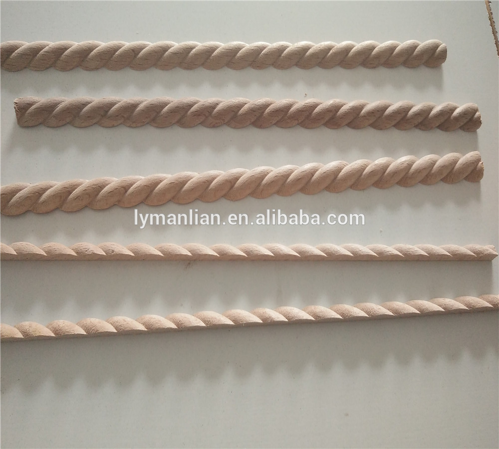 Rope half rounds moulding  beech wood round moldings