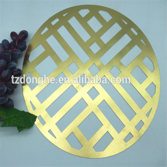 Tabletex PVC cutting round gold food serving placemats