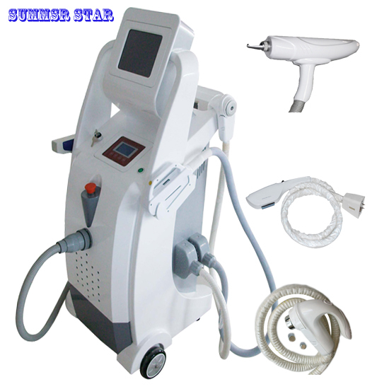 Lowest price!!! /e-light ipl rf+nd yag laser multifunction machine/beauty machine