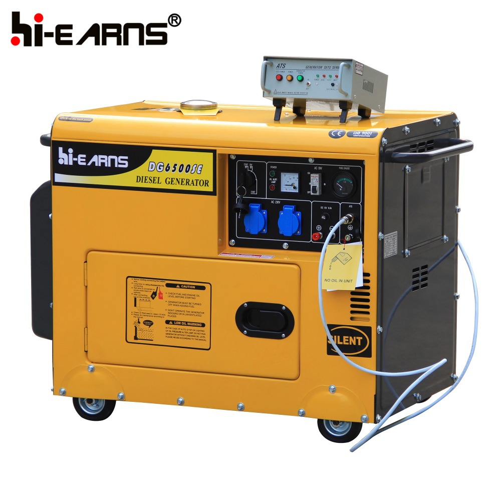 5KVA power silent electric air cooled diesel generator with ATS