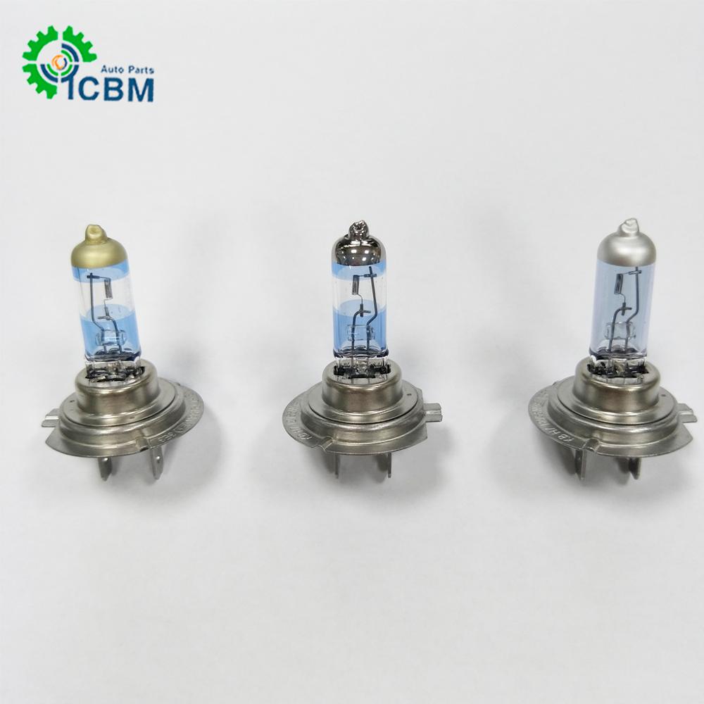 Car lighting auto lamp green blue painted glass 12v 55w h7 bulbs e4 light 24v 70w h7 halogen bulb replacement