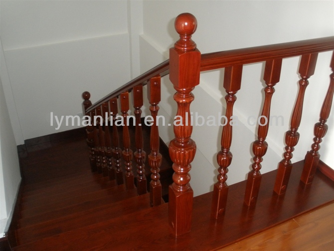 cheap solid wood carved newel post