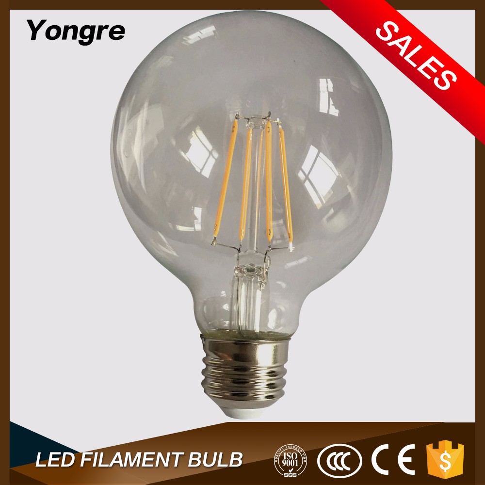 G95 G125 Straight filament chandelier bulb edison skd led bulb