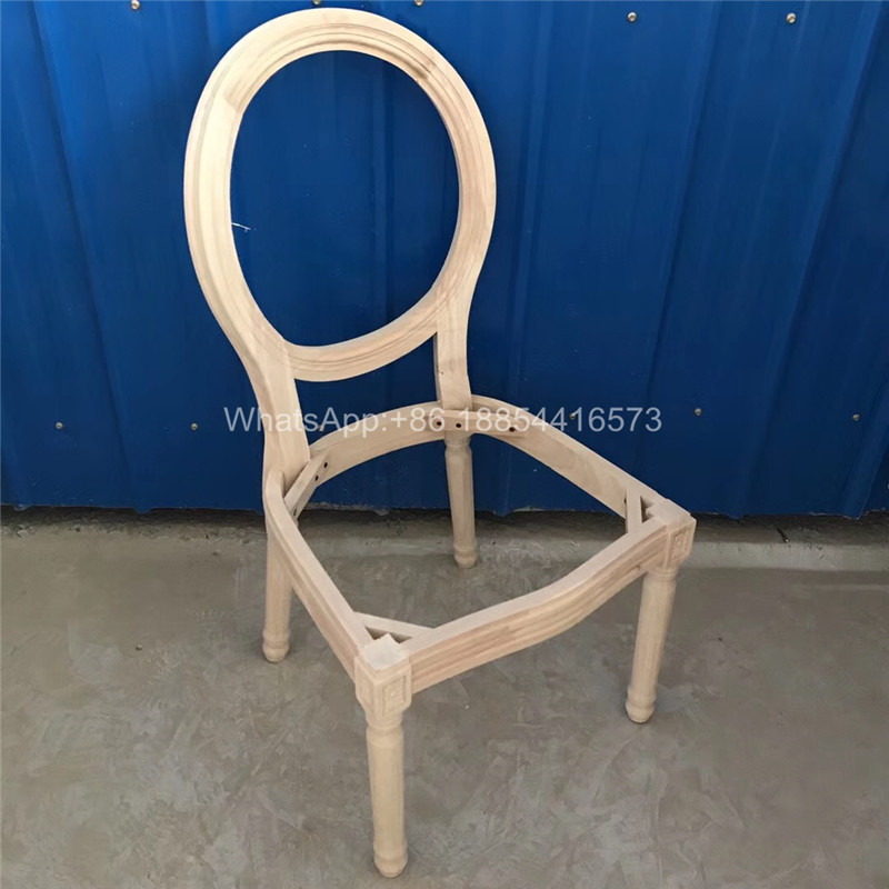 Unfinished Wood chair frame round back chair