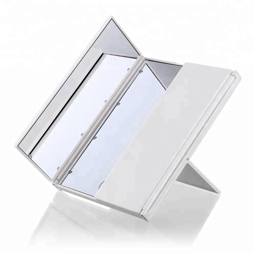 China hot sale fashion lady desk folded led lighting dressing mirror