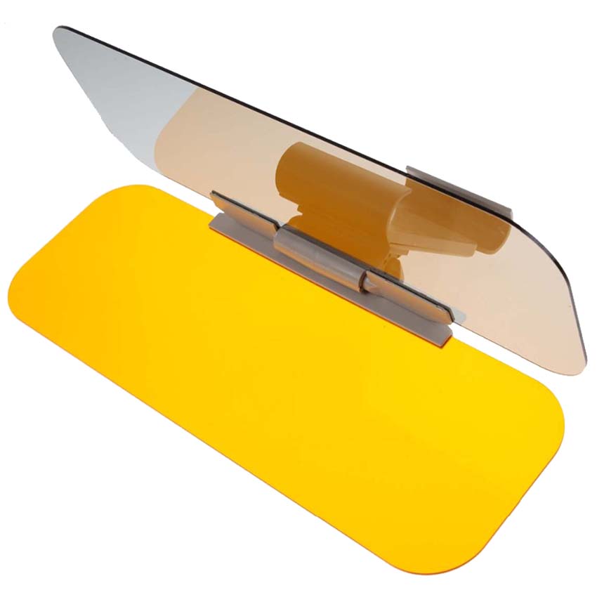 2 in 1 adjustable HD vision day and night anti-glare plastic car sun visor